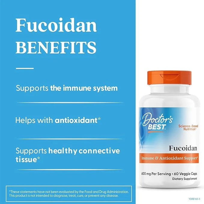 Doctor's Best Fucoidan Immune & Antioxidant Support 600mg Per Serving 60 Veggie Caps thumbnail 2