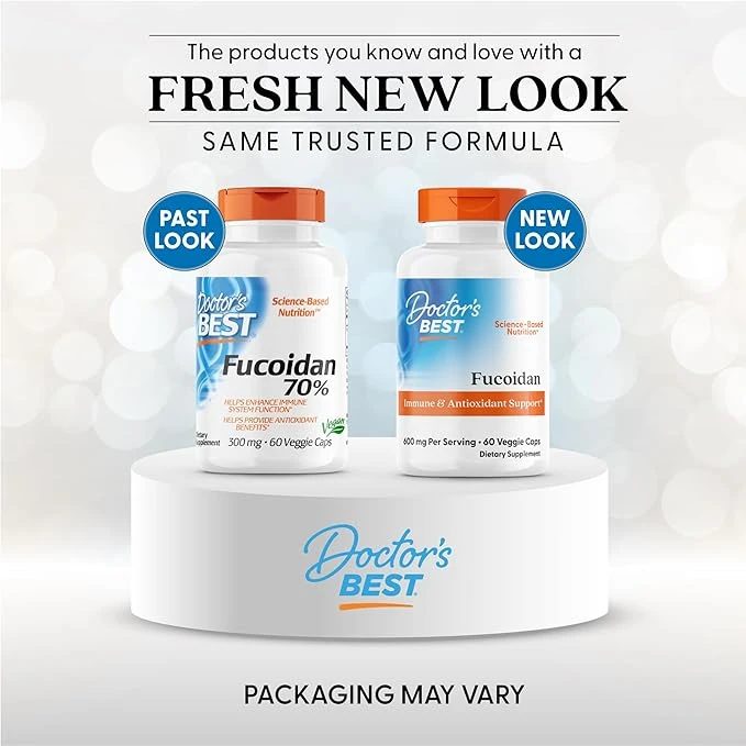 Doctor's Best Fucoidan Immune & Antioxidant Support 600mg Per Serving 60 Veggie Caps thumbnail 3