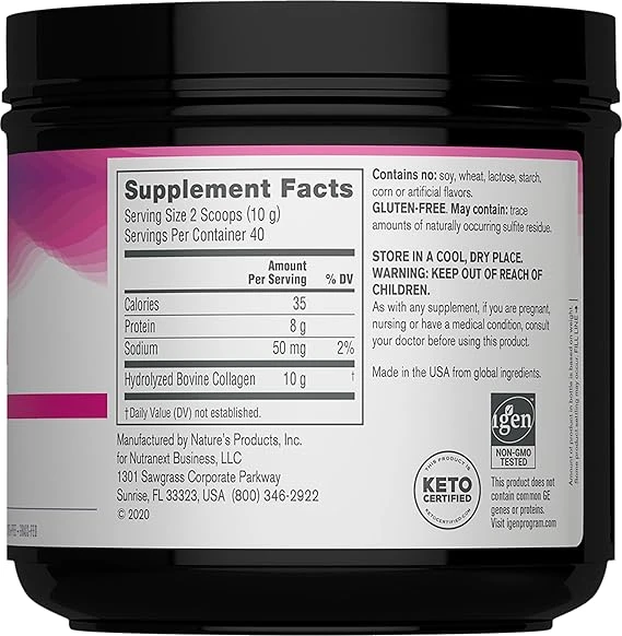 NeoCell - Super Collagen Peptides | Unflavoured | 14.1 oz (400g) ingredients