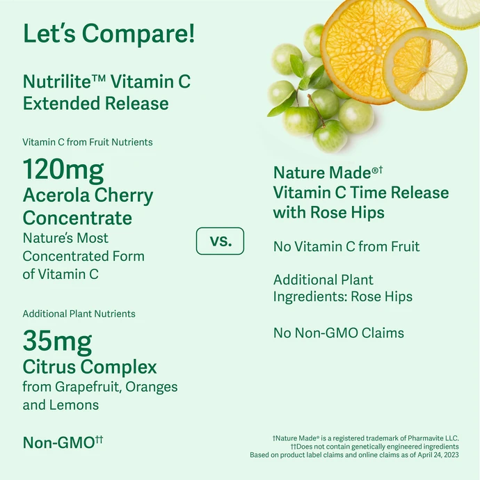 Nutrilite Vitamin C Extended Release 180 Tablets ingredients