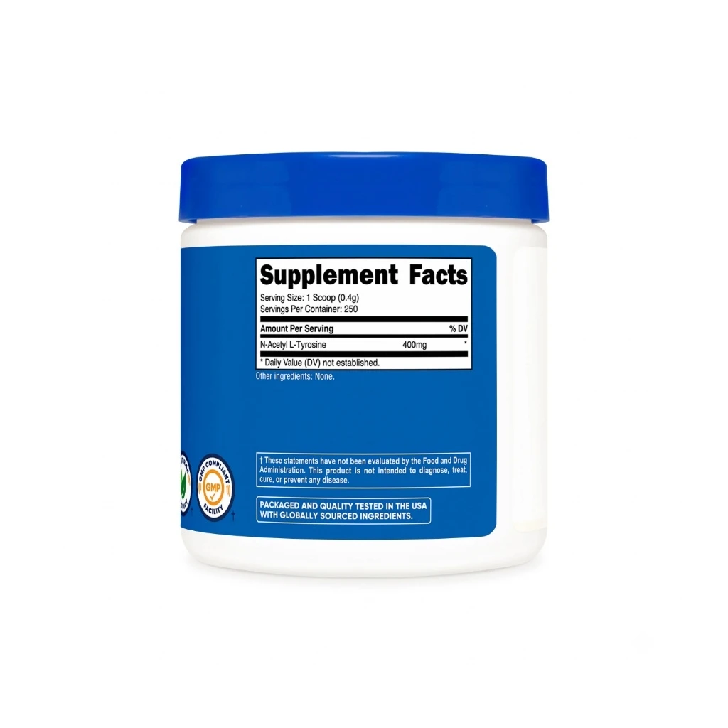 Nutricost N-Acetyl L-Tyrosine 400mg 250 Powder ingredients