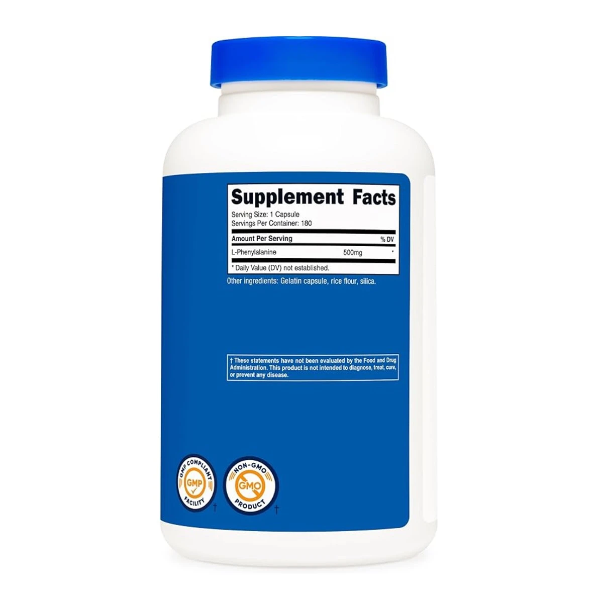 Nutricost L-Phenylalanine 500mg 180 Capsules ingredients