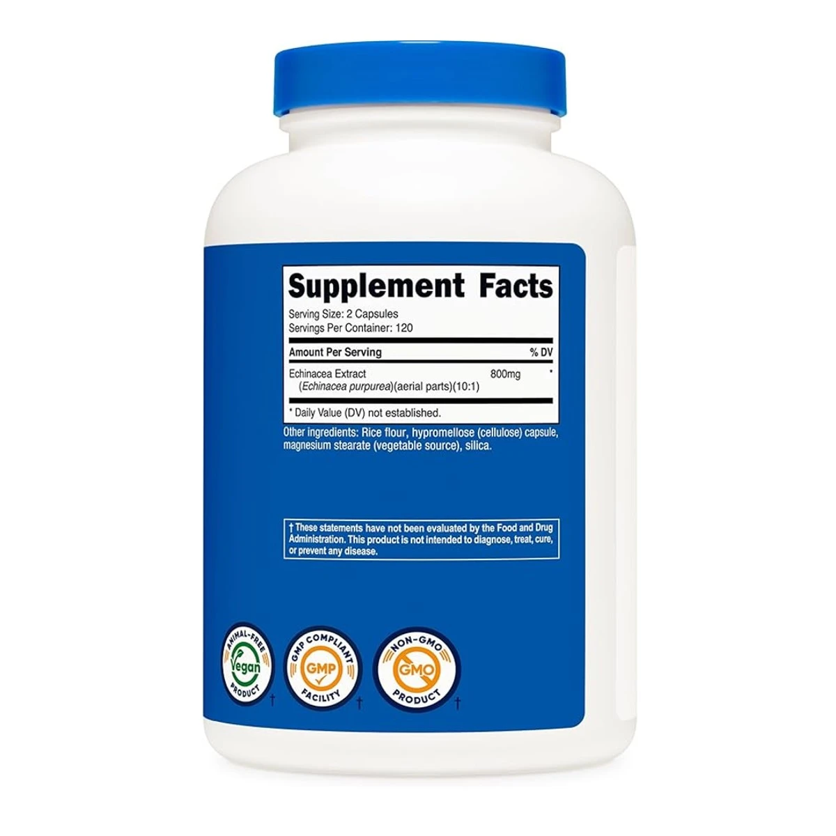 Nutricost Echinacea 800mg 240 Capsules 120 Servings ingredients