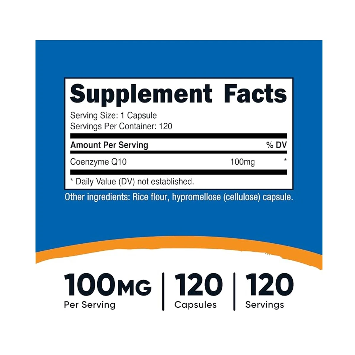 Nutricost CoQ10 (Coenzyme Q10) 200mg 120 Softgels ingredients
