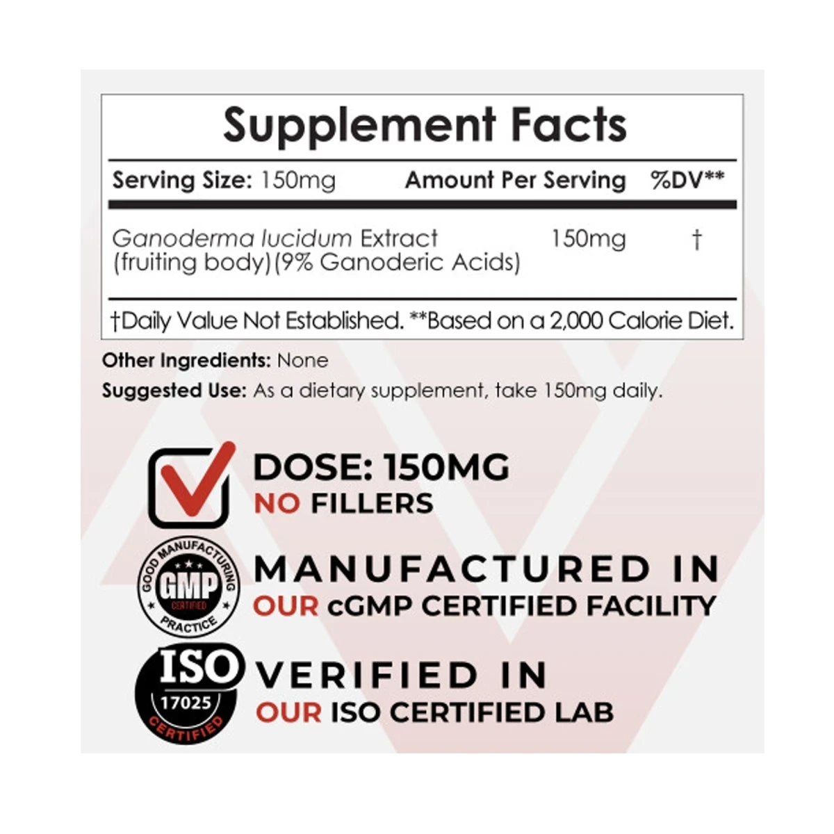 Nootropics Depot Red Reishi 500mg 60 Capsules ingredients
