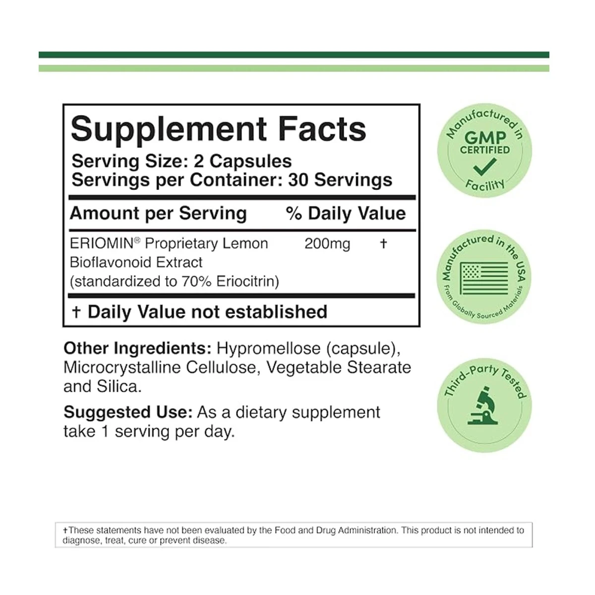 Double Wood Supplement GLP-1 200mg Per Serving 60 Capsules ingredients