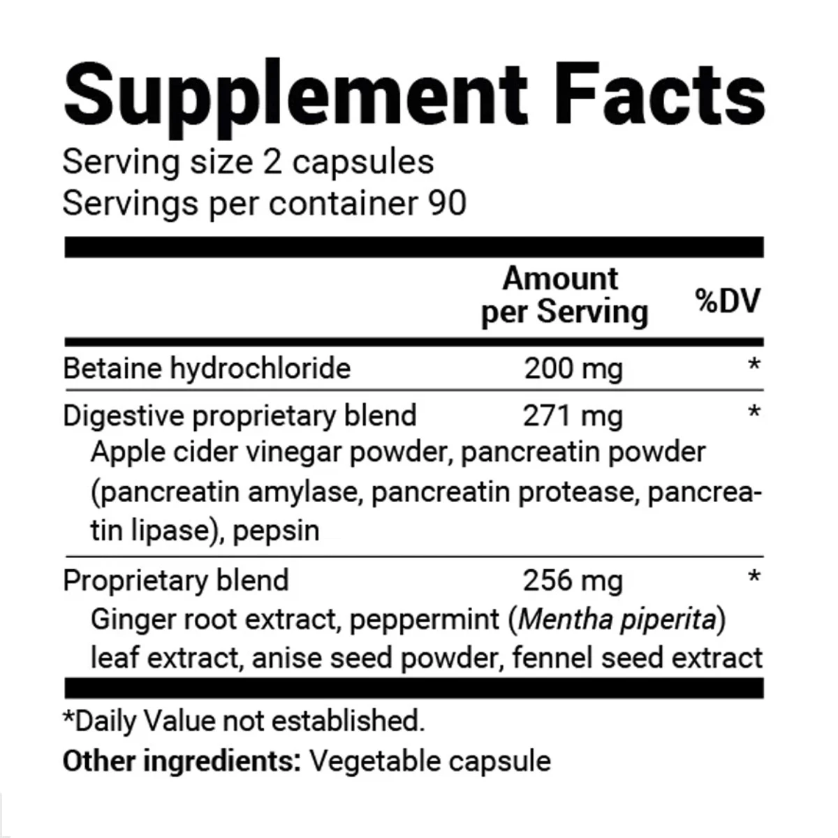 Dr. Berg Advanced Digestive Enzymes 180 Capsules ingredients