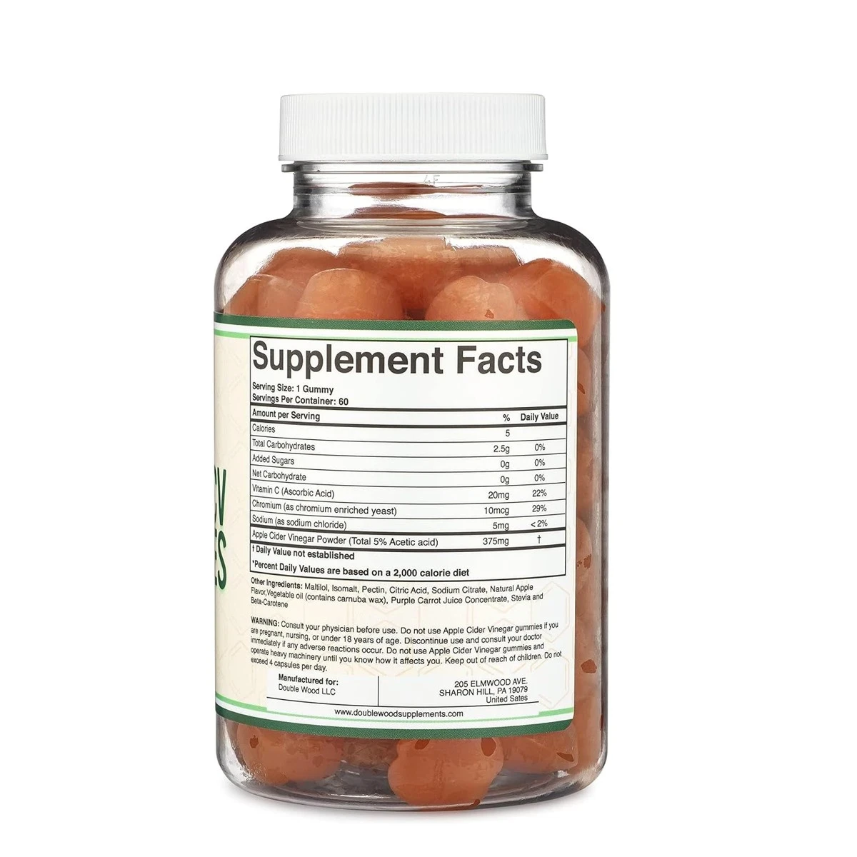 Double Wood Supplement Keto ACV 60 Gummies ingredients