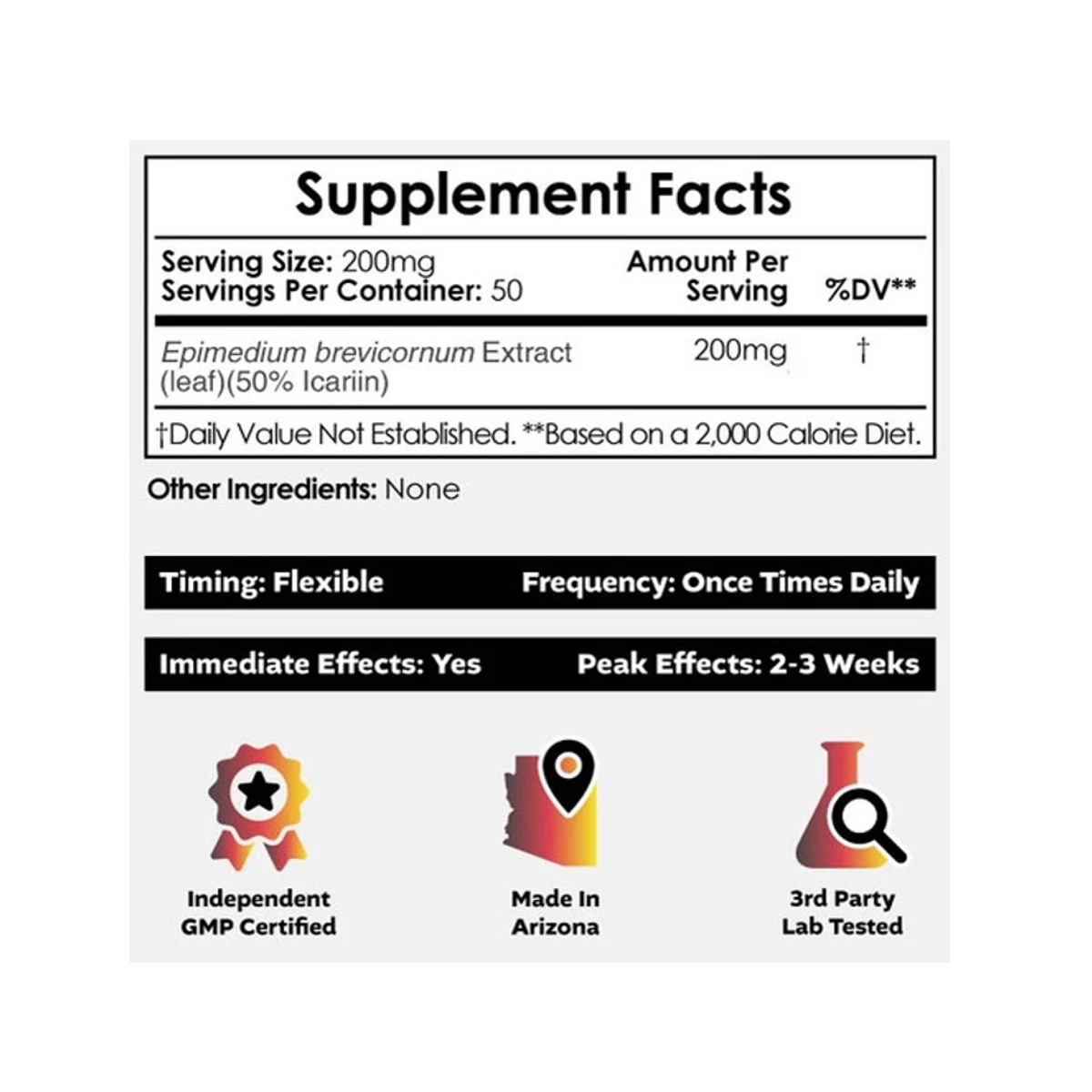 Nootropics Depot Horny Goat Weed 10g Powder ingredients