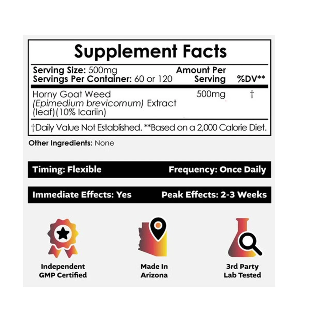 Nootropics Depot Horny Goat Weed 30g Powder ingredients