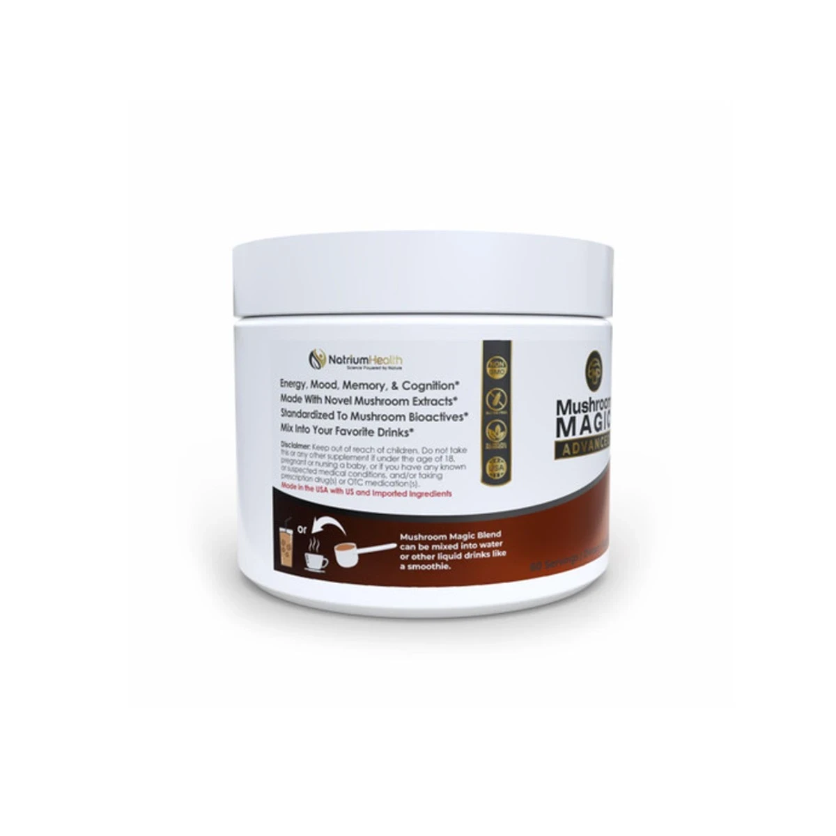 Nootropics Depot Mushroom Magic Advanced 60 servings Powder ingredients