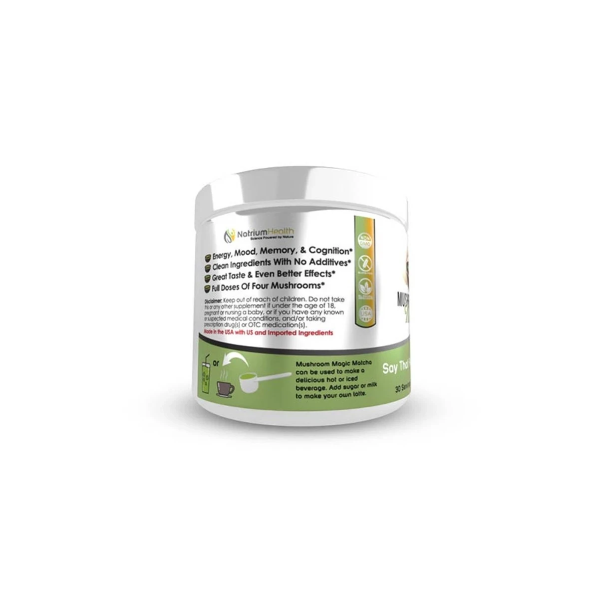 Nootropics Depot Mushroom Magic Matcha 30 servings ingredients