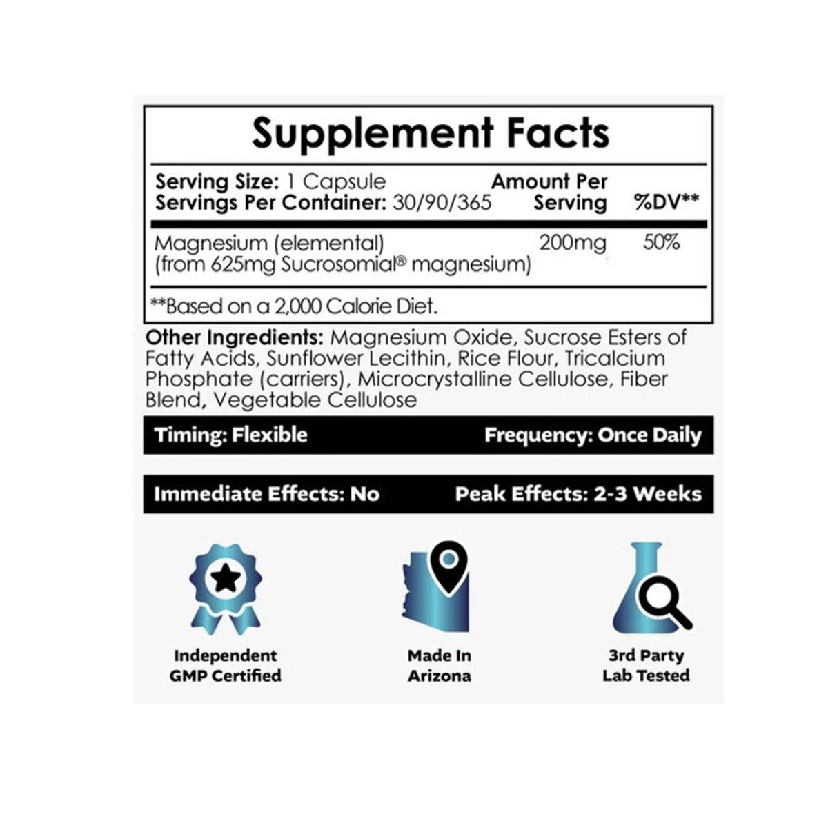 Nootropics Depot MicroMag 625mg 90 Capsules ingredients