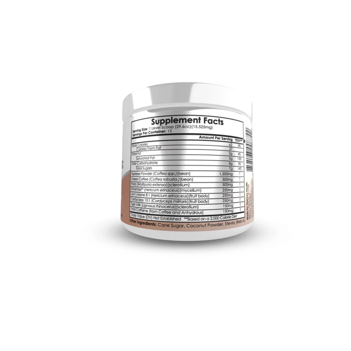 Nootropics Depot Mushroom Magic Coffee Baller Latte 150mg 15 Servings ingredients