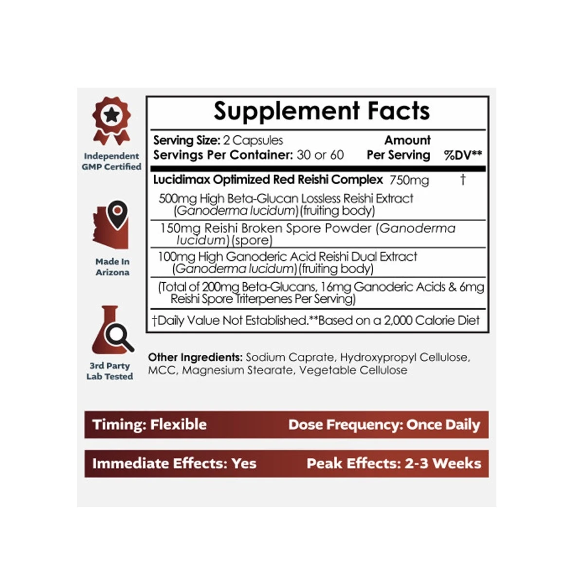 Nootropics Depot Lucidispore Supercritical Reishi Spore Oil 30 Softgels ingredients