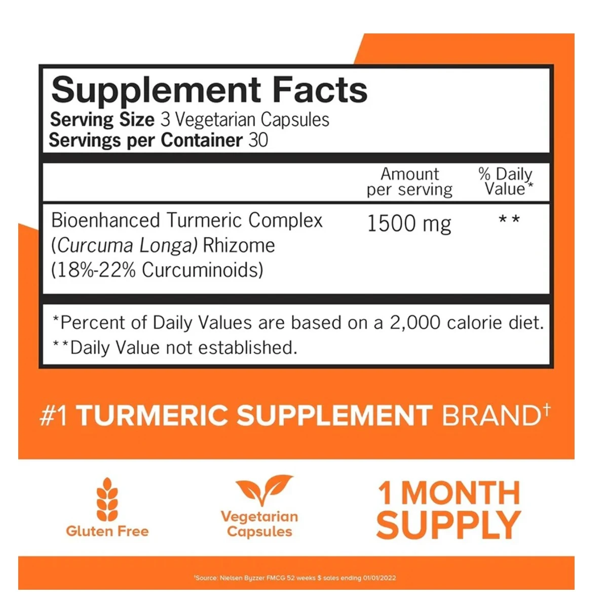Qunol Turmeric Curcumin Complex 1500 mg Capsules ingredients