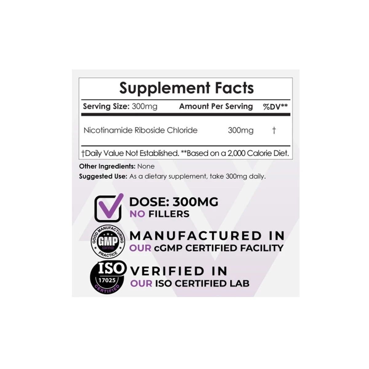 Nootropics Depot Nicotinamide Riboside 10g Powder ingredients