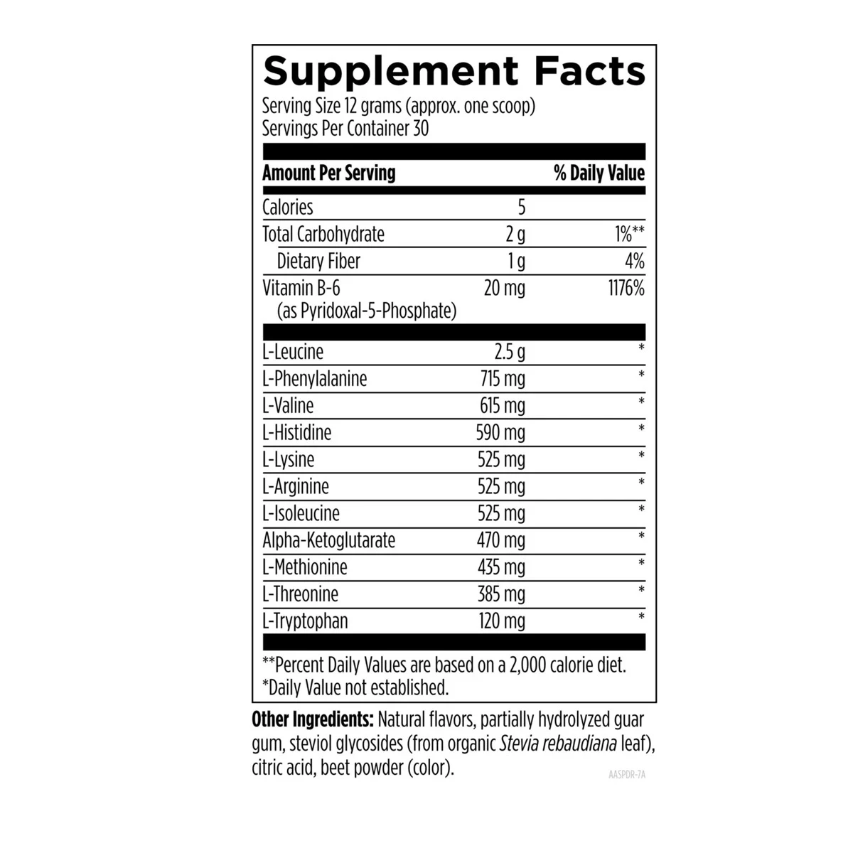 Amino Acid Supreme Designs For Health Fruit Punch 360G (12.7 Oz) Powder thumbnail 4