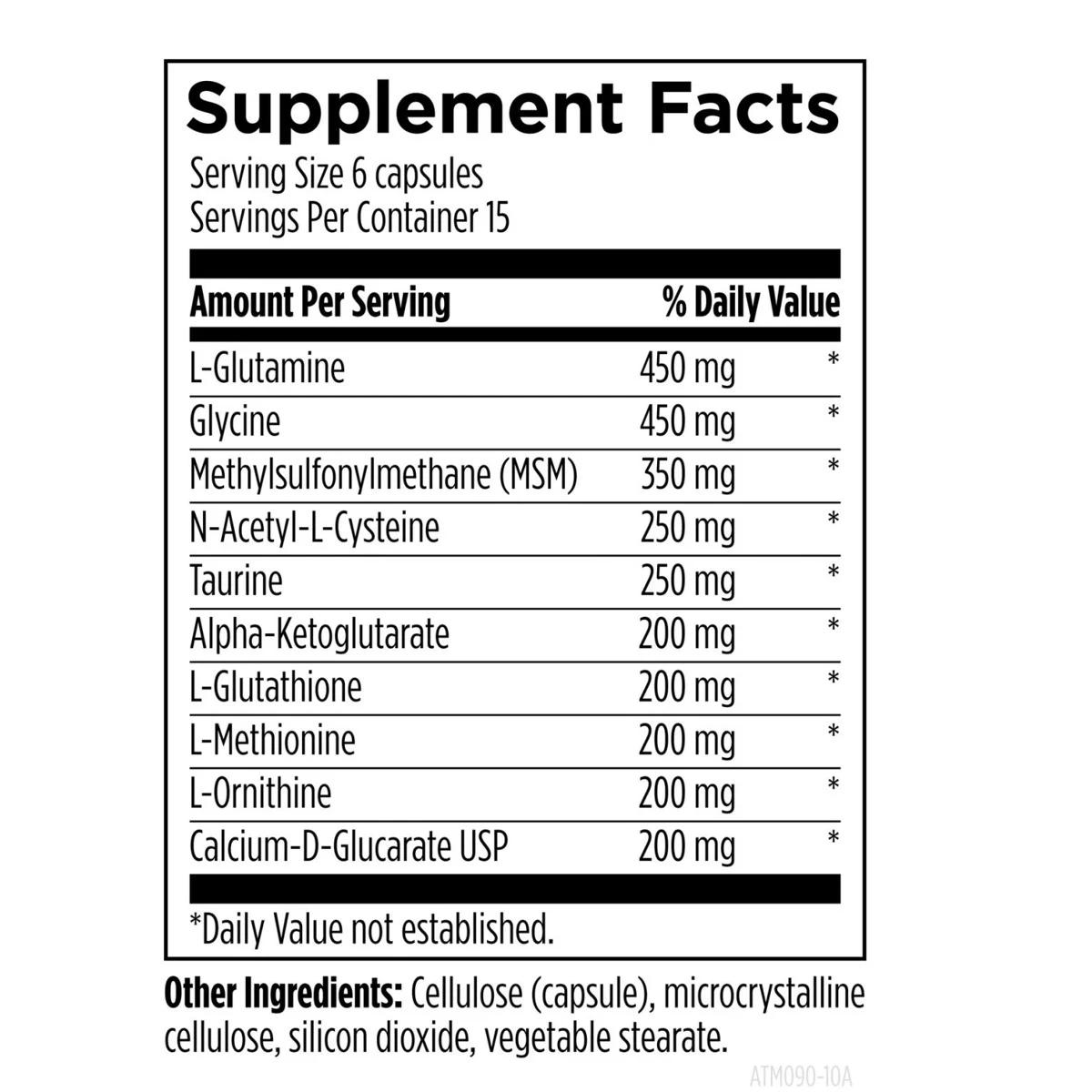 Amino-D-Tox Designs For Health 90 Capsules ingredients