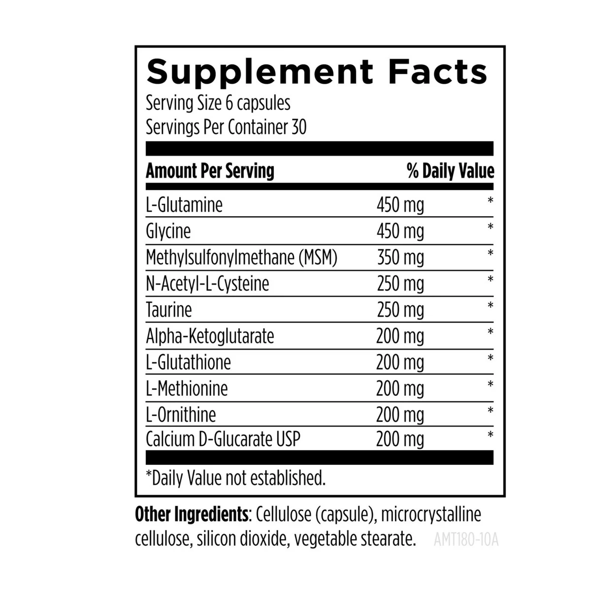 Amino-D-Tox Designs For Health 180 Capsules thumbnail 4