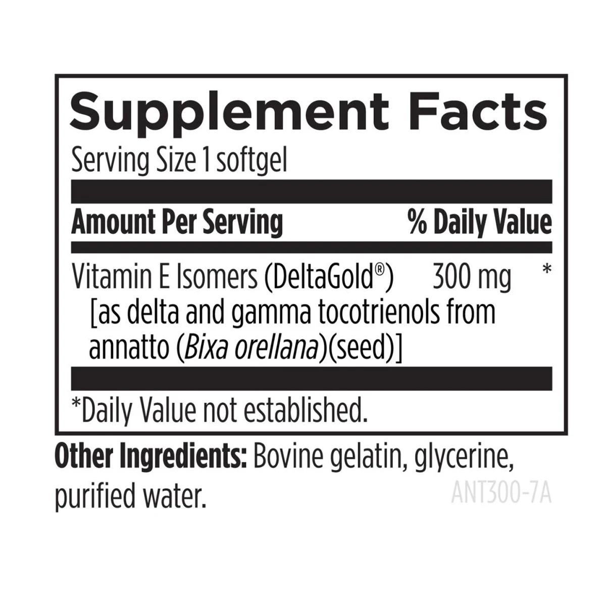 Designs For Health Annatto-E 300 300mg delta and gamma tocotrienols 30 Softgels thumbnail 4