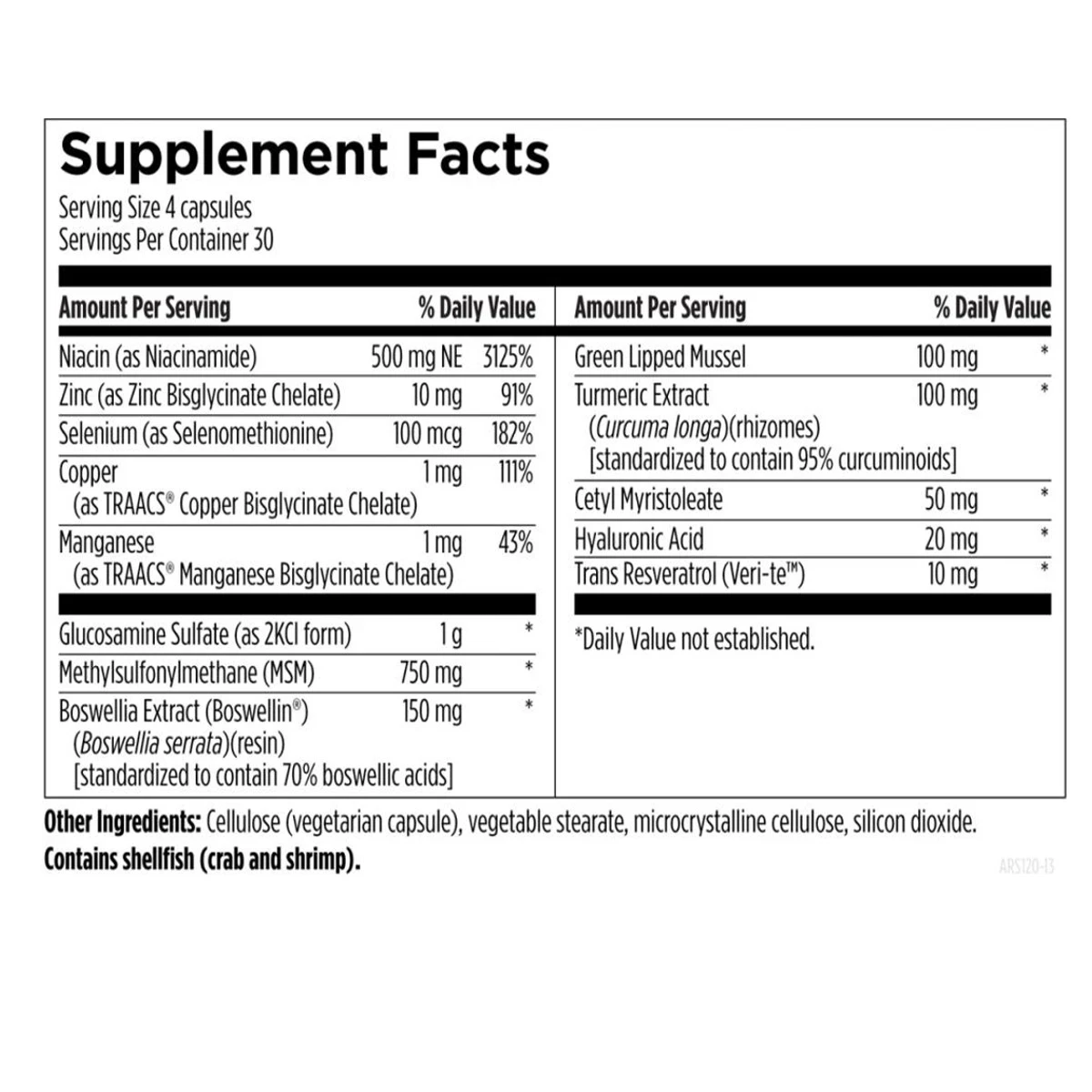 Arthrosoothe Designs For Health 120 Capsules thumbnail 2