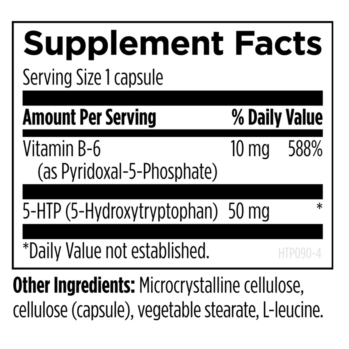 5-HTP SYNERGY 50mg Designs for Health 5-HTP AND P5P 90 Capsules ingredients