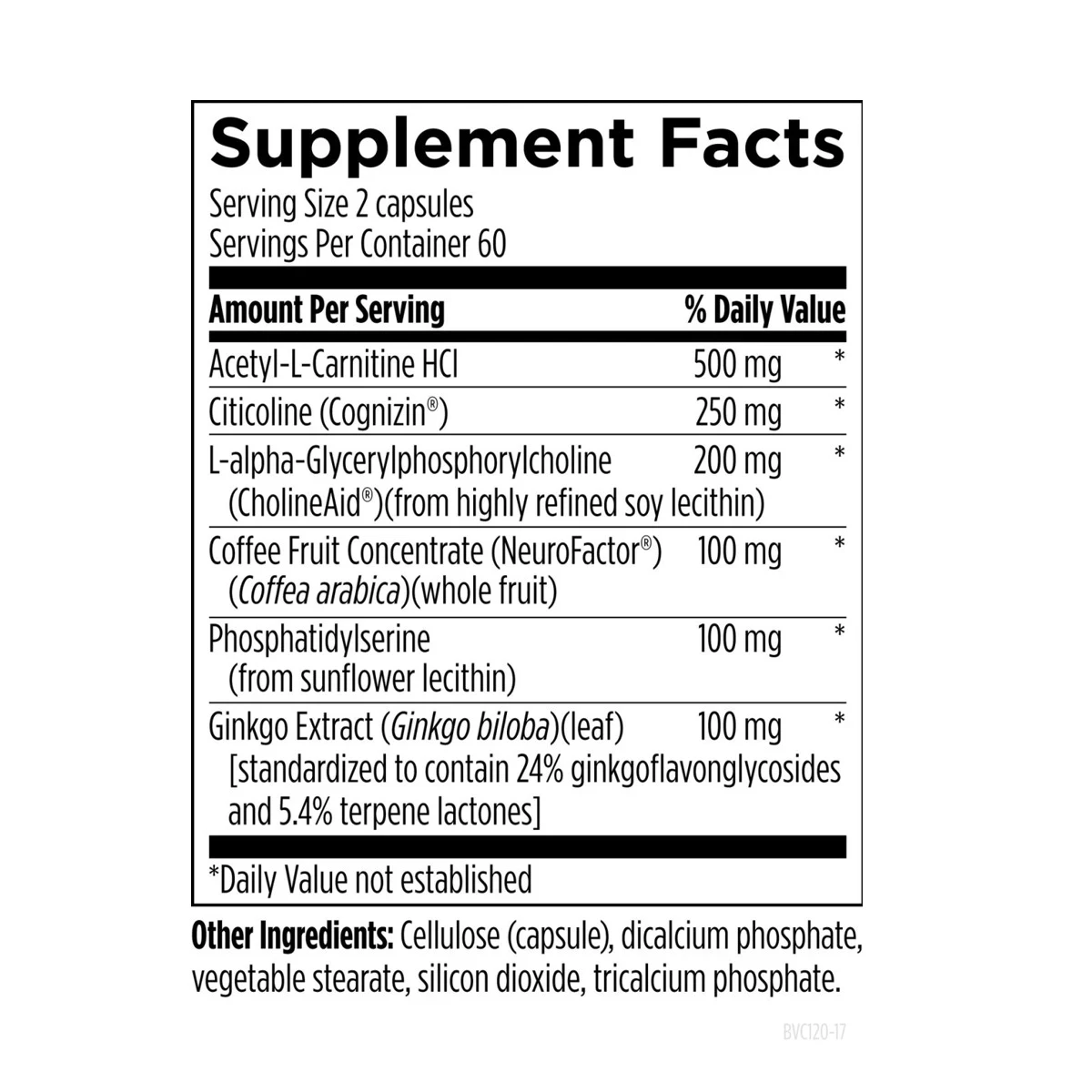 Brain Vitale Designs For Health 120 Capsules thumbnail 2