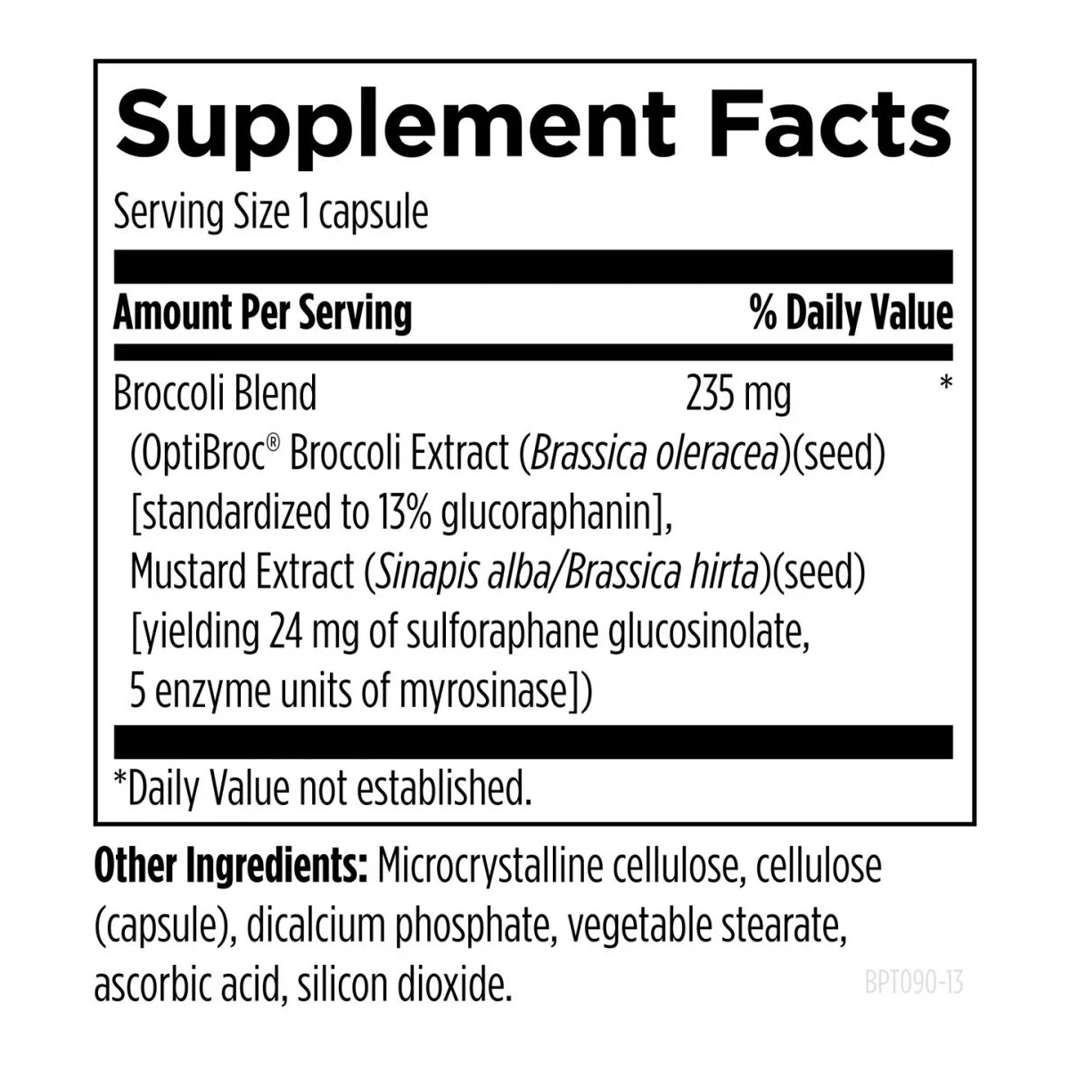 Broccoprotect Designs For Health 90 Capsules ingredients