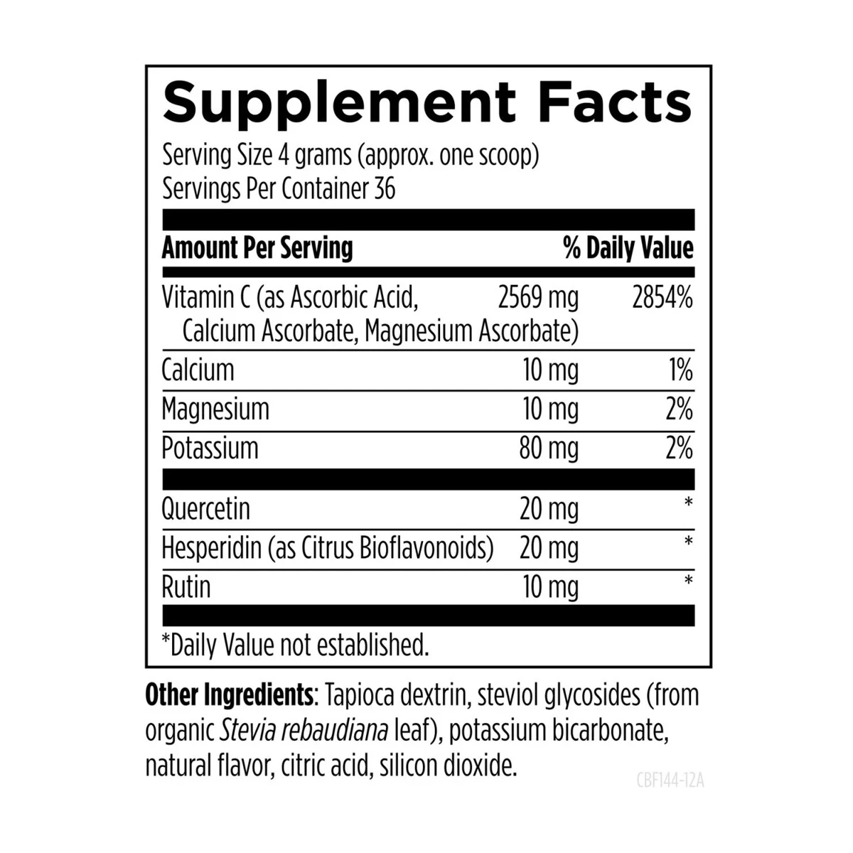 C+biofizz Designs For Health Orange 5oz 144g Powder ingredients
