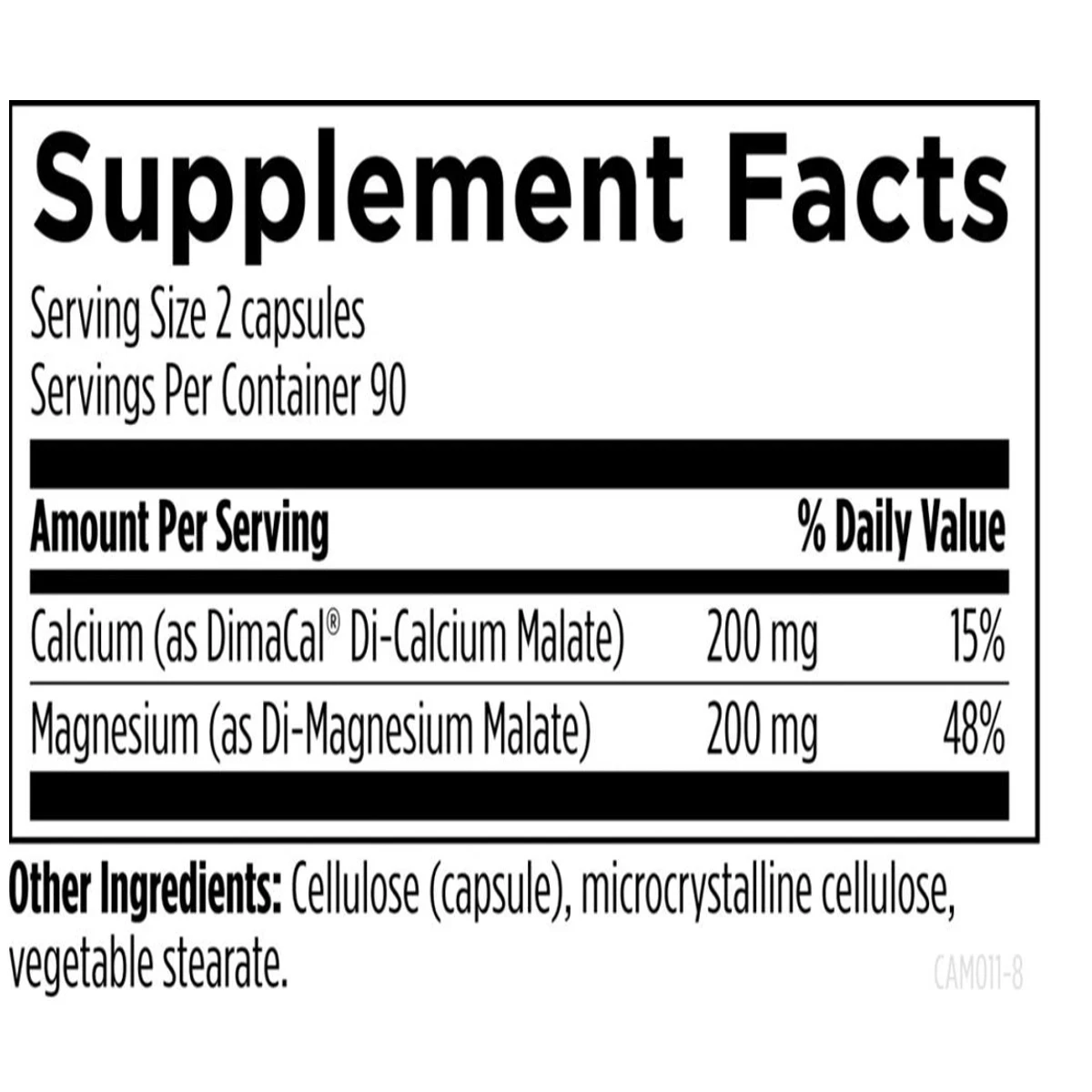 Cal/Mag 1:1 Designs For Health 180 Capsules ingredients