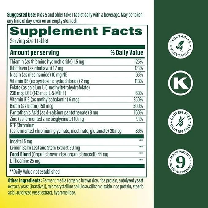 MegaFood Kids B Complex Support Cellular Energy Metabolism 90 Mini Tablets thumbnail 5