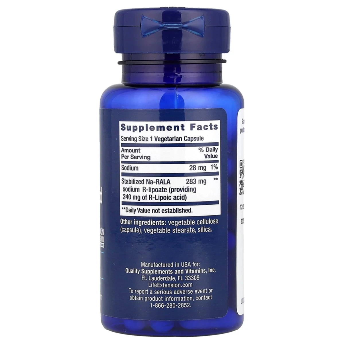 Life Extension Super R-Lipoic Acid 240mg 60 Vegetarian Capsules thumbnail 5