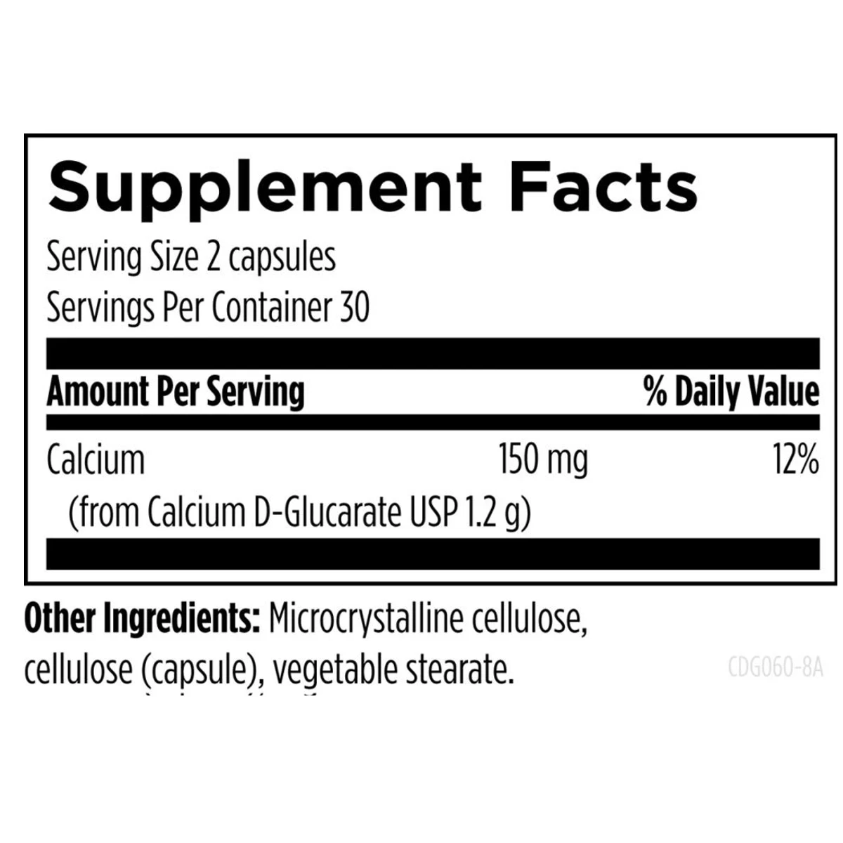 Calcium D-Glucarate Designs For Health 1200mg 60 capsules thumbnail 4