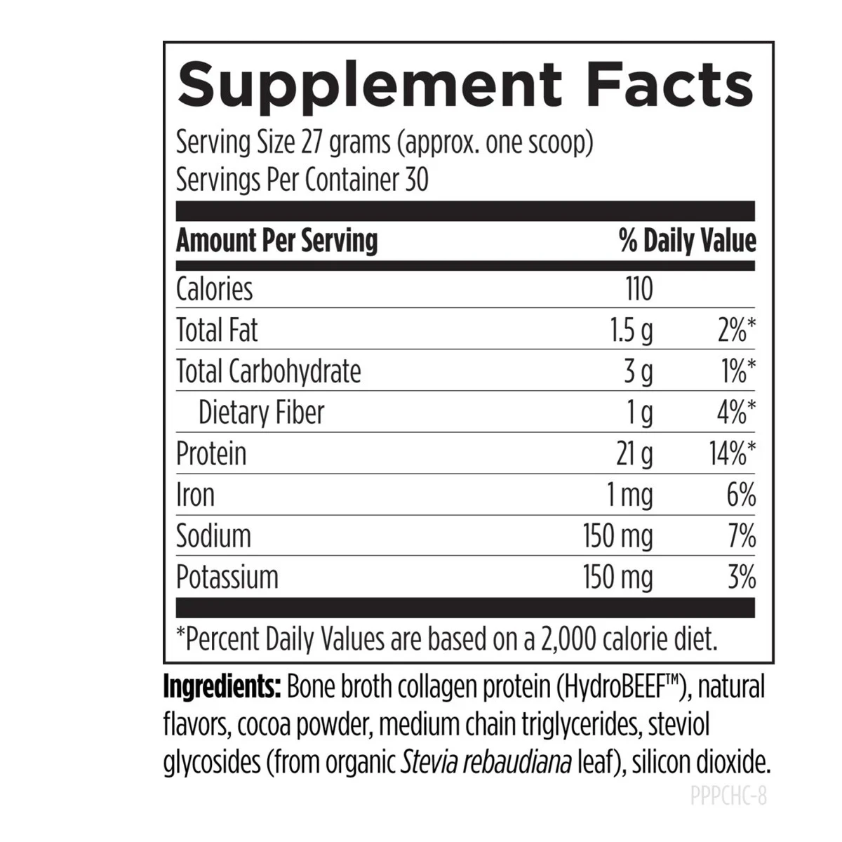 Designs For Health Bone Broth Protein Chocolate 28.6oz (1.8ibs) 810g Powder thumbnail 3