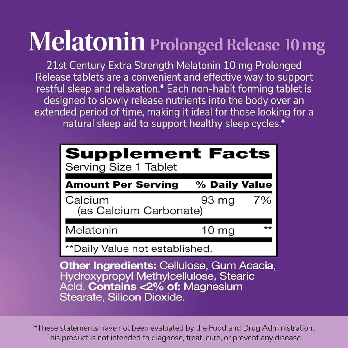 21st Century Extra Strength Melatonin 10mg Sleep Support 120 Tablets thumbnail 5