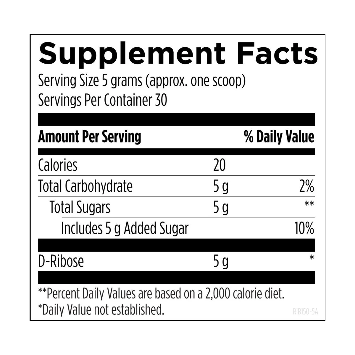 D-Ribose Designs For Health 150g (5.3 Oz) Powder thumbnail 2