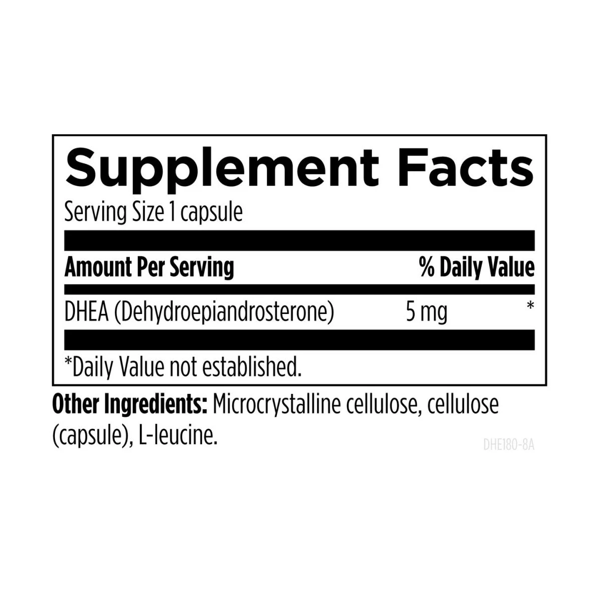 DHEA Designs For Health 5mg 180 capsules ingredients