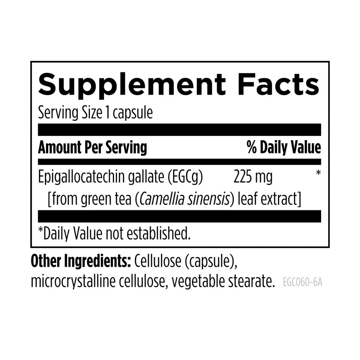 Egcg Designs For Health 60 Capsules ingredients