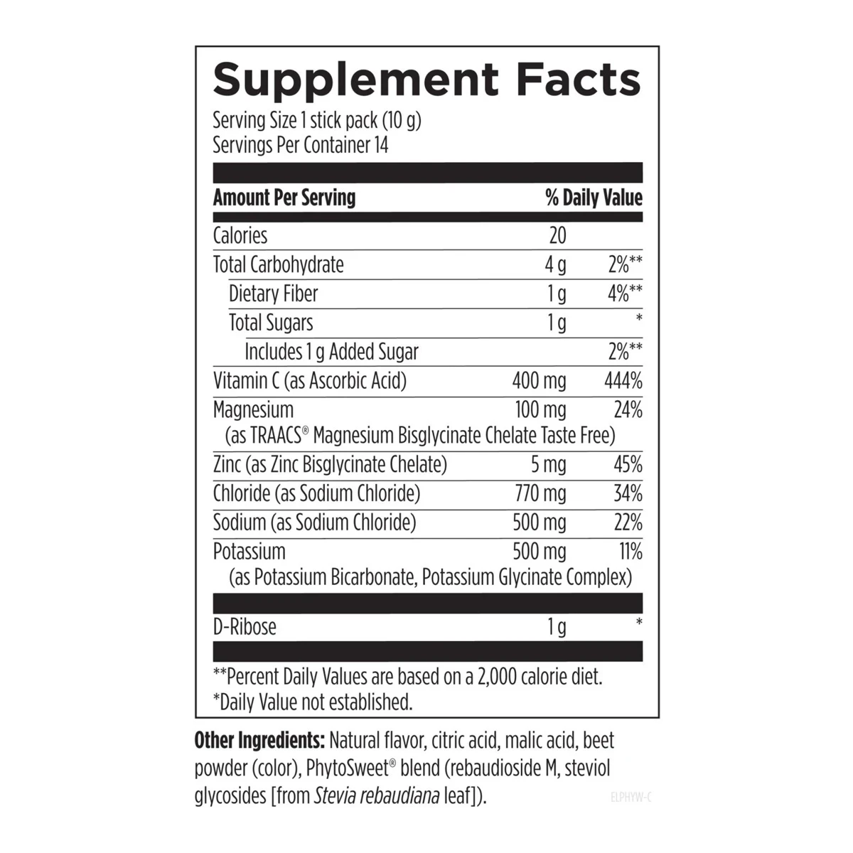 Electropure Hydration Designs For Health Watermelon Flavor 4.94 Oz 140g Stick Packs ingredients