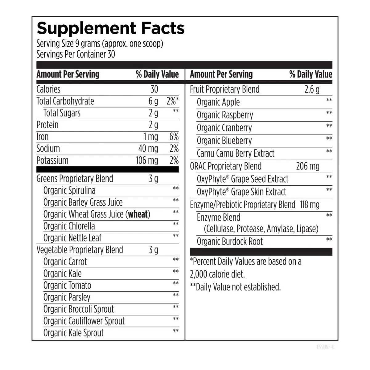 Designs For Health Essentiagreens And Reds 9.5 oz 270g Powder thumbnail 2