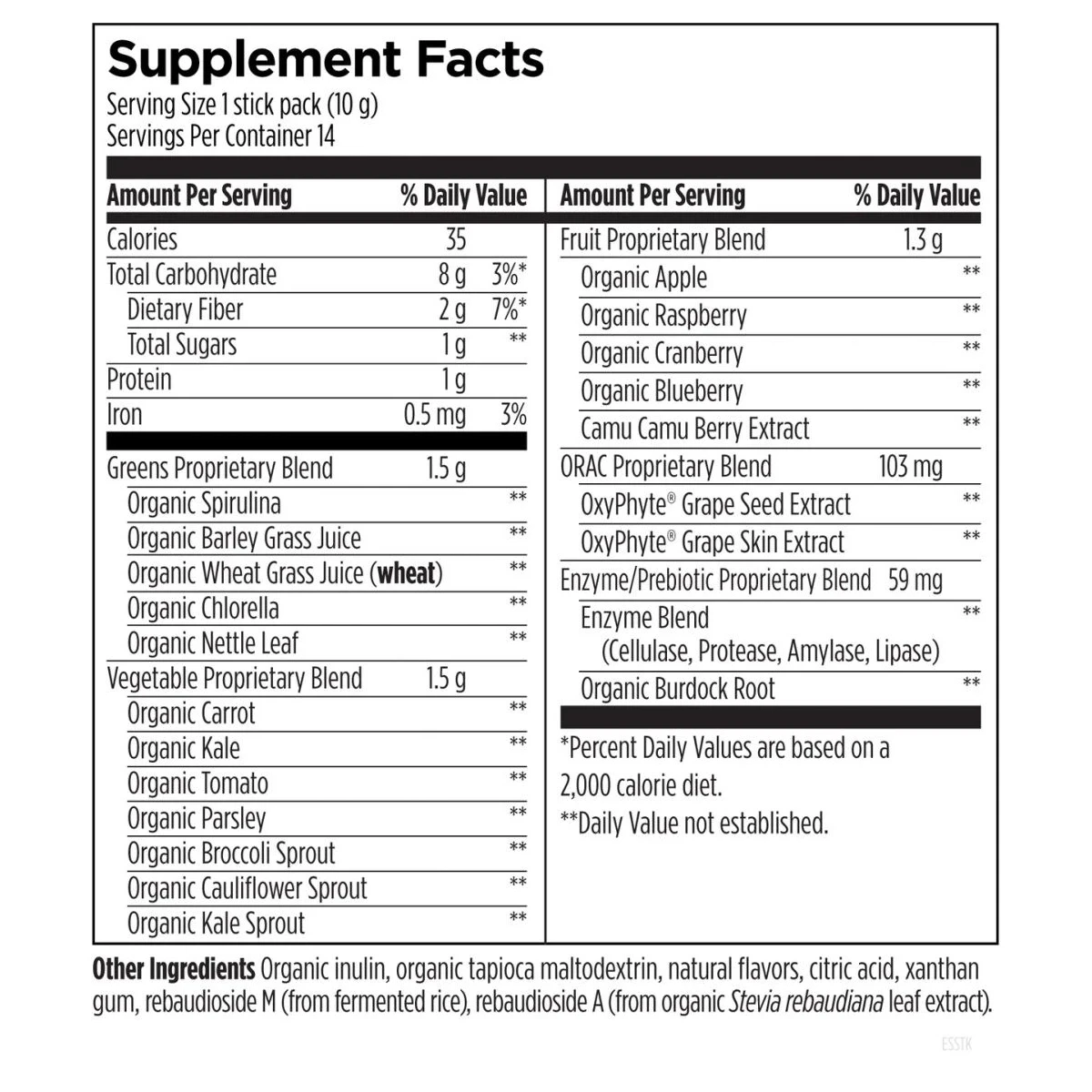 Essentiagreens And Reds Designs For Health Strawberry 0.36 Oz 10.3G Packets thumbnail 3