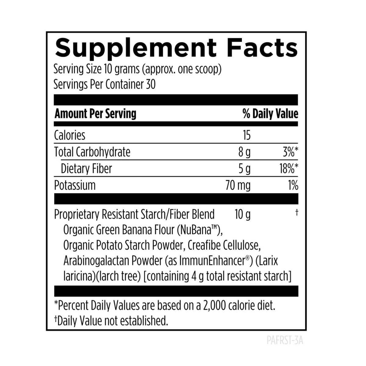 Fiber Prebiotic Complete RS Designs For Health 10.6 oz 300g powder ingredients