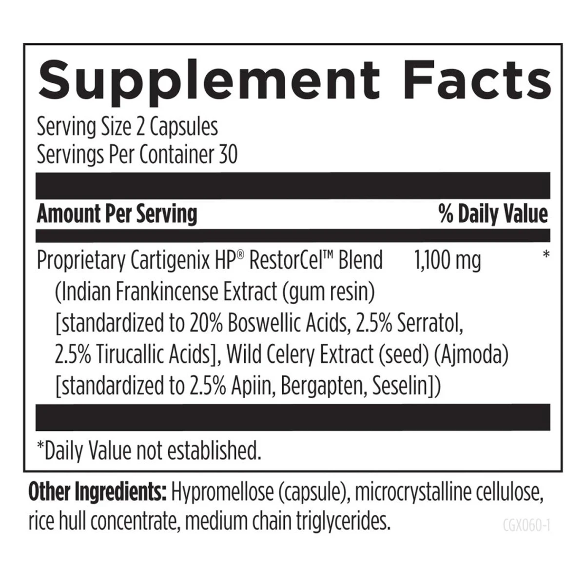 Cartigenix Hp Designs For Health 60 Capsules thumbnail 3