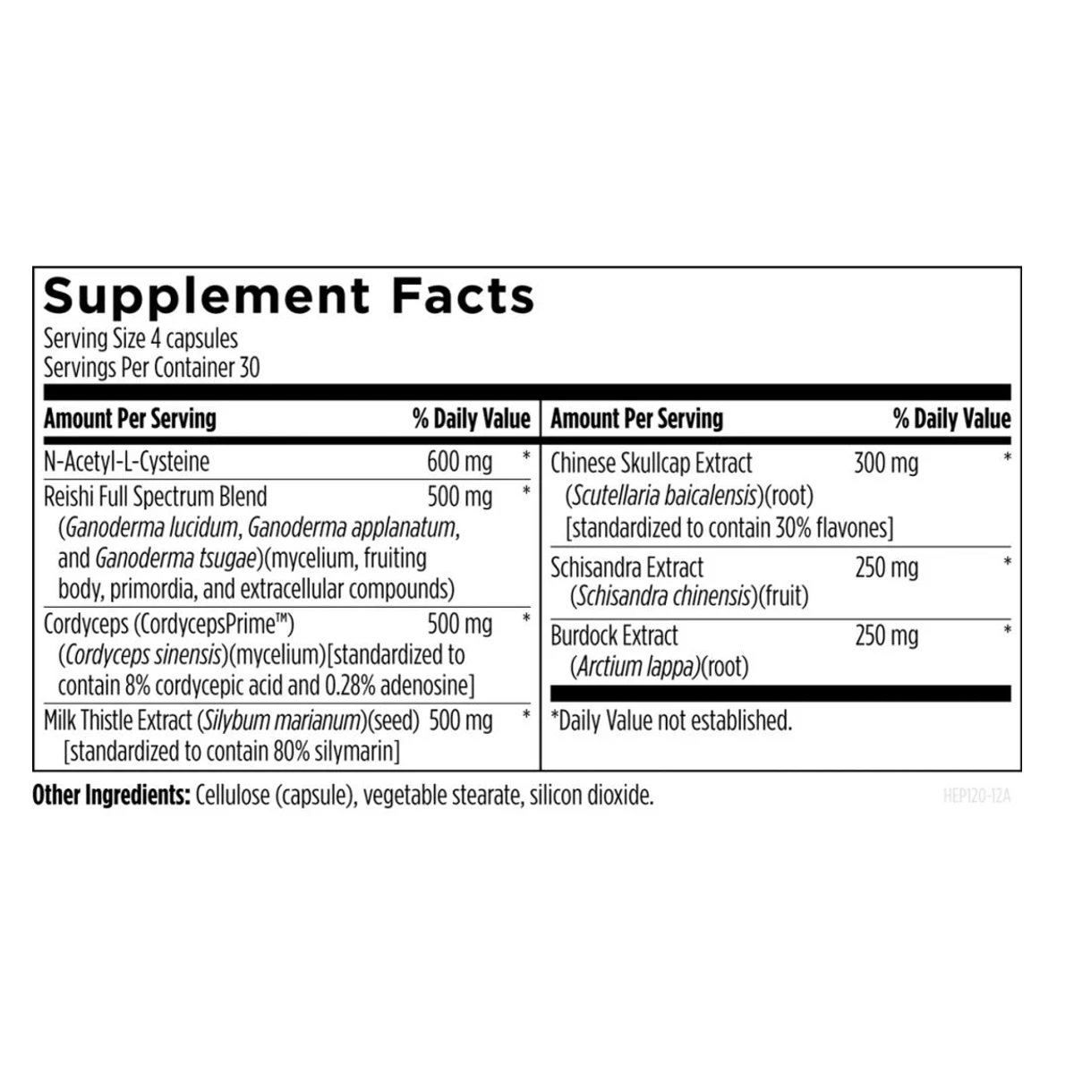 Hepatatone Plus Designs For Health 120 capsules ingredients