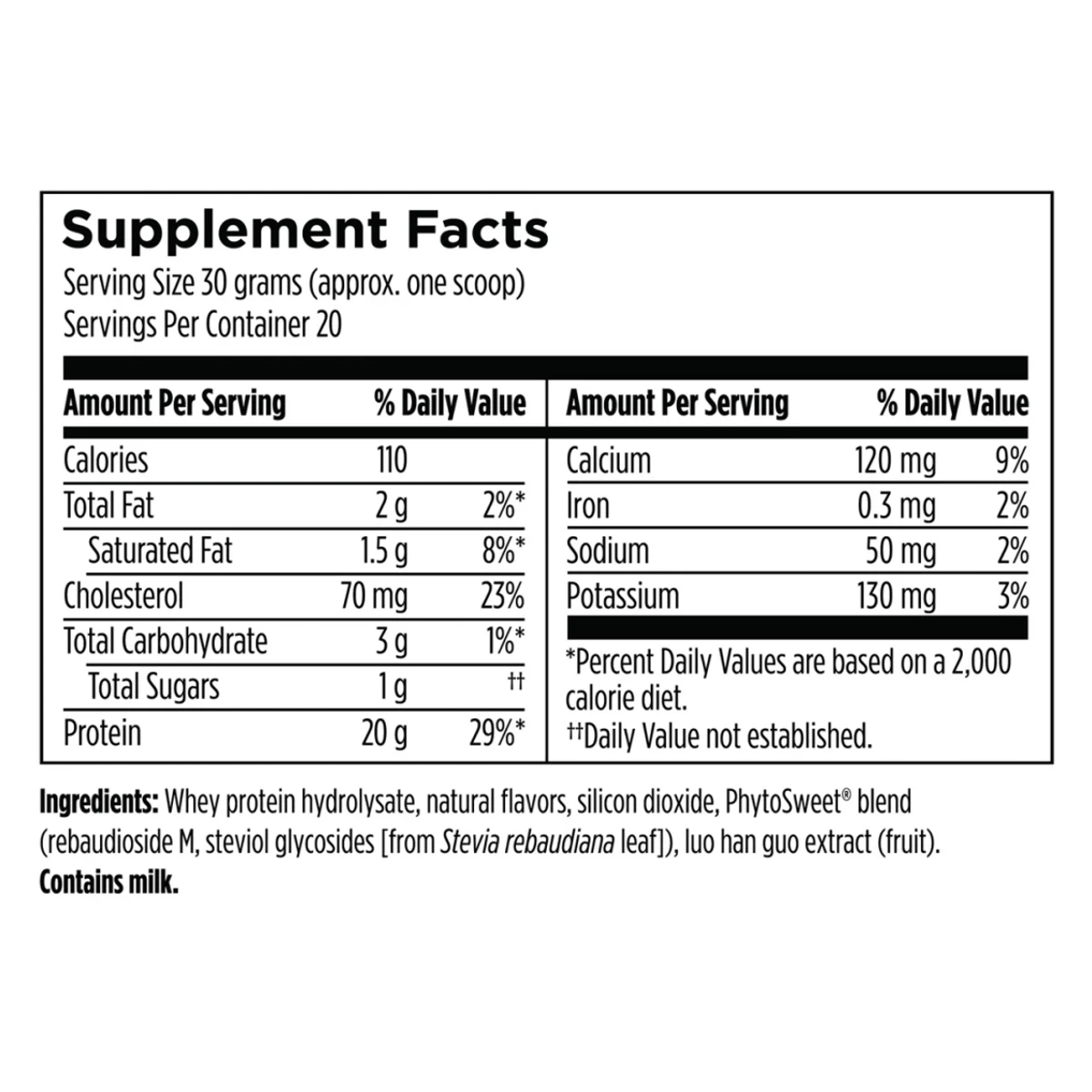 Hydrolyzed Whey Designs For Health Vanilla 21.2 oz (1.3 Ibs) 600g Powder thumbnail 3