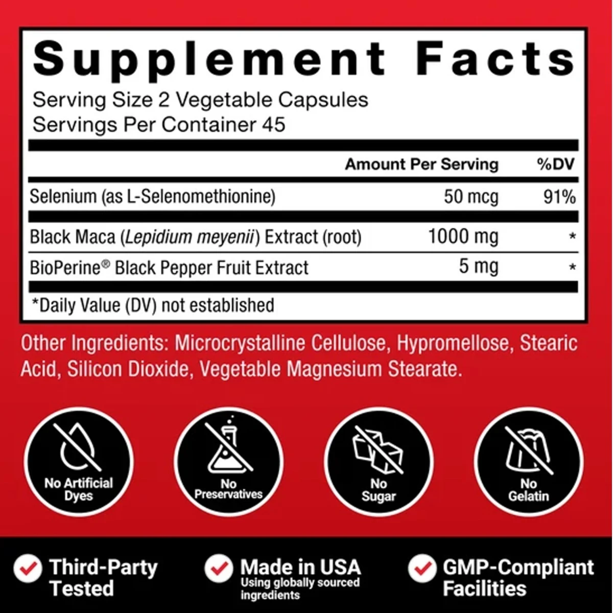 Force Factor Fundamentals Black Maca Enhance Sex Drive 90 Capsules thumbnail 6