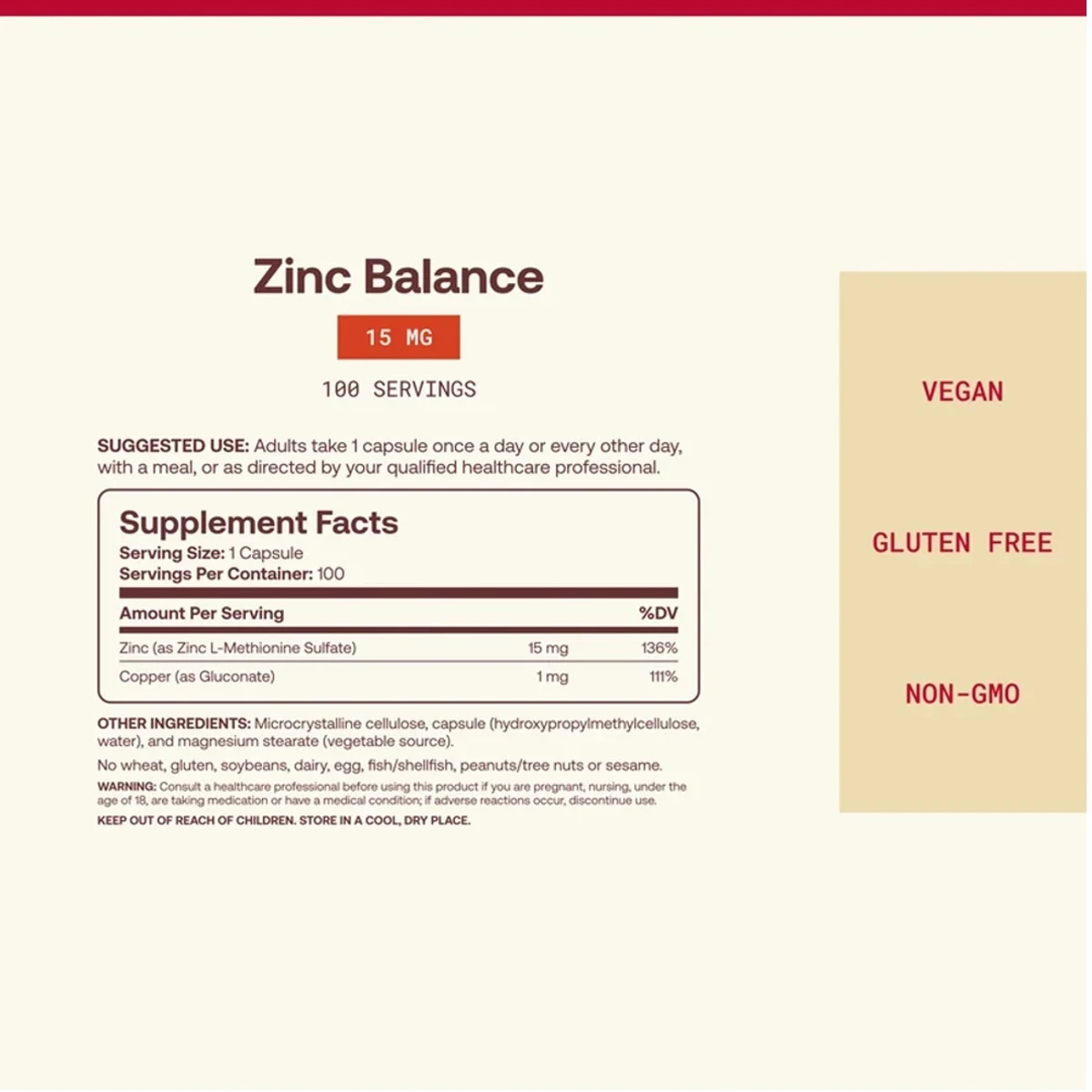 Jarrow Formulas Vegan Zinc Balance Essential Mineral Support the Immune System Veg Capsules thumbnail 5