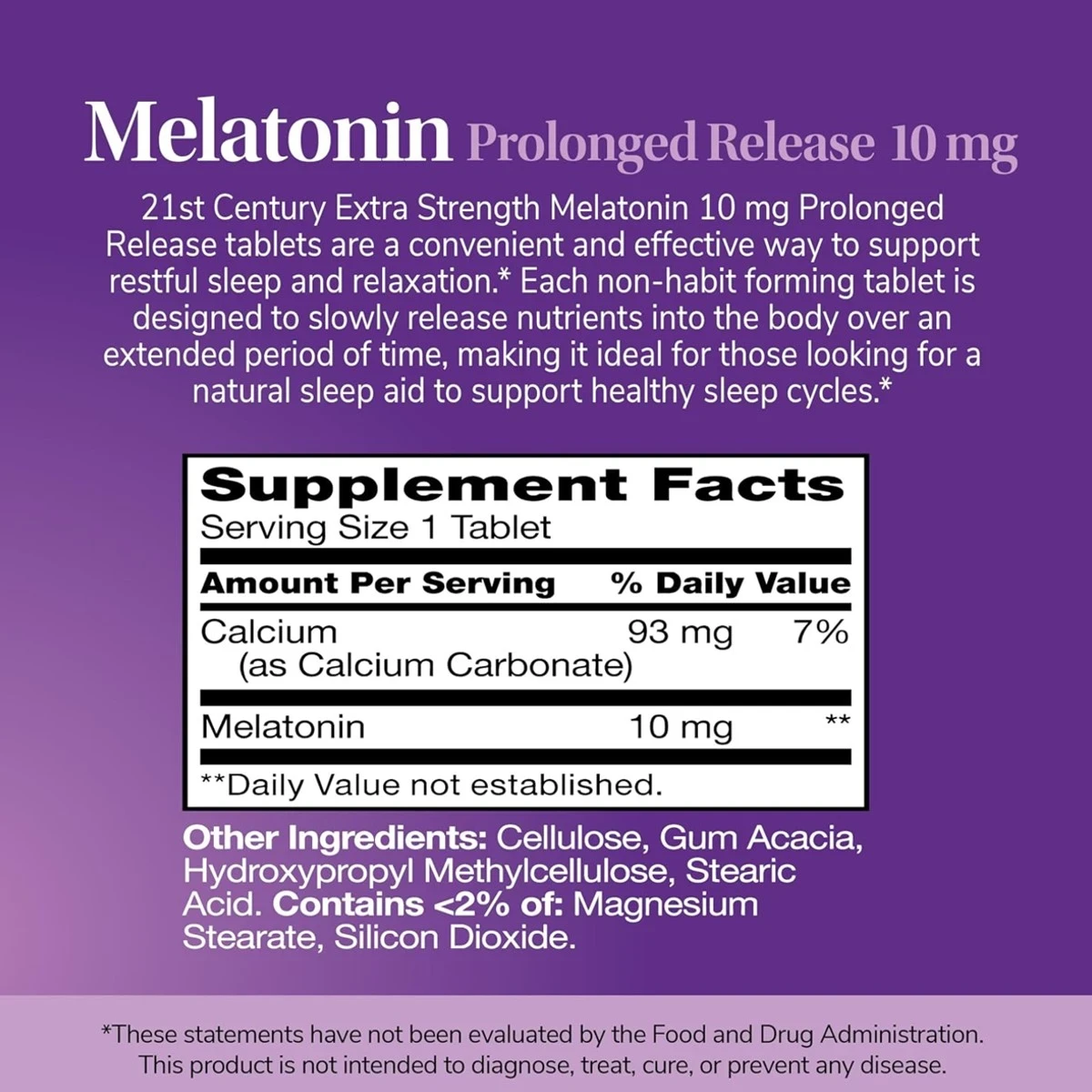 21st Century Extra Strength Melatonin 10mg Sleep Support 10mg 120 Tablets thumbnail 6