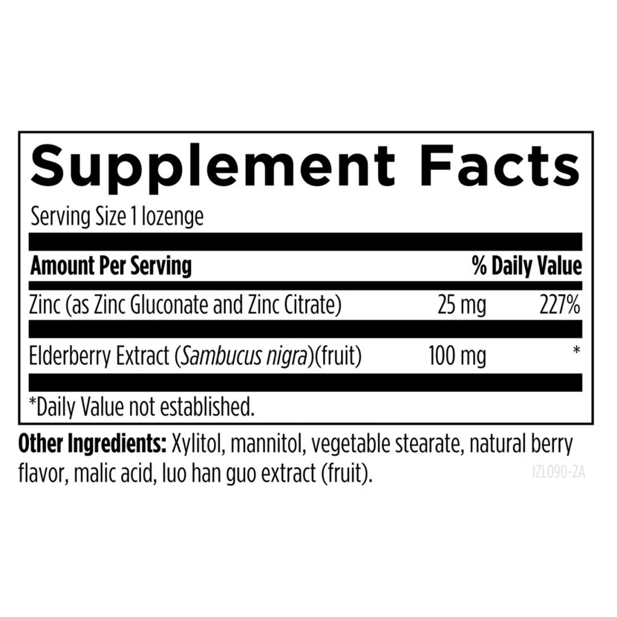 Immuno-Zn Designs For Health 90 lozenges ingredients
